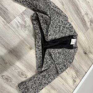 Bebe Black and White Textured Jacket